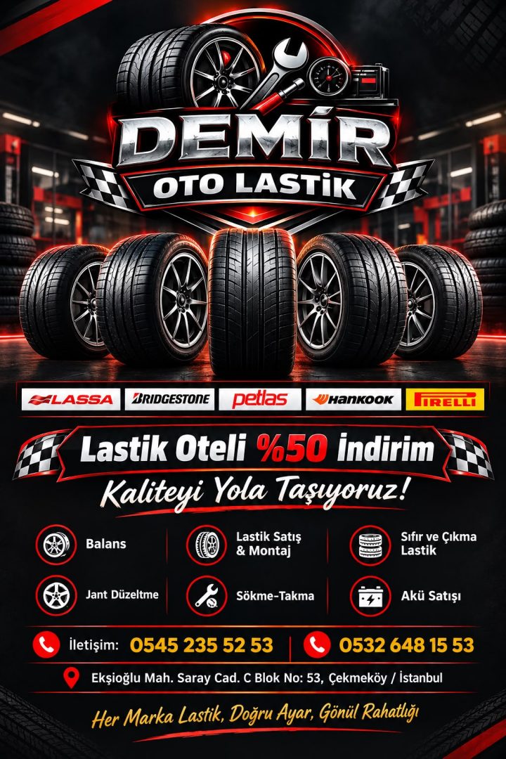 Demir oto lastik 7/24 kesintisiz hizmet