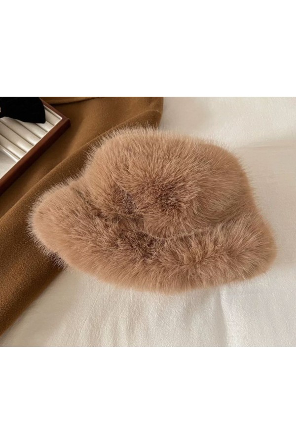 Camel Peluş Kalpak Şapka