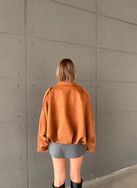 CAMEL SÜET BOMBER CEKET