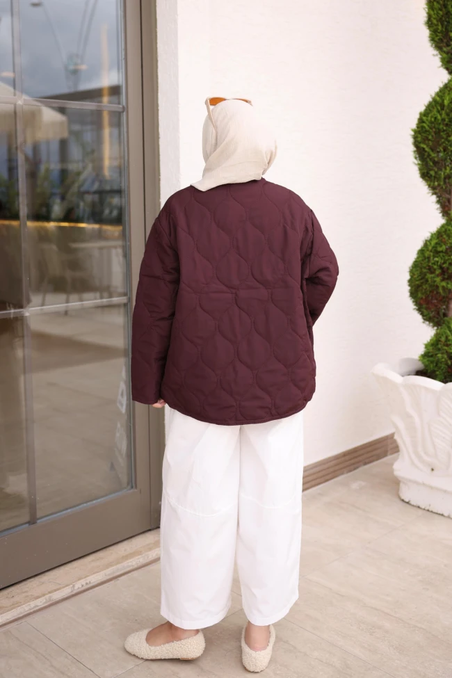 Mürdüm Kapitone Çıtçıtlı Mont