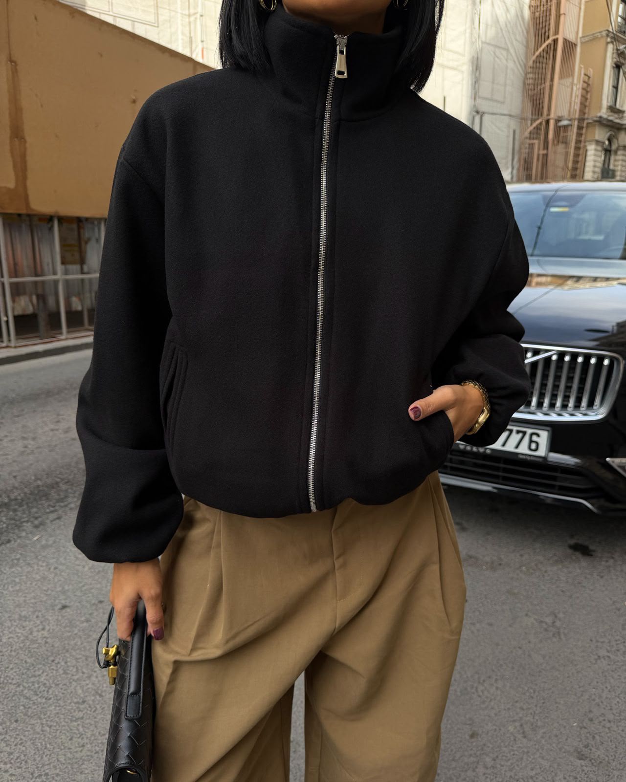 Zra Model dik yaka kaşe kaban
