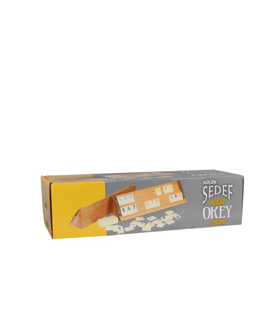 Sedef Küçük Ağaç Okey Takımı Melamin Taşlı Sed-001